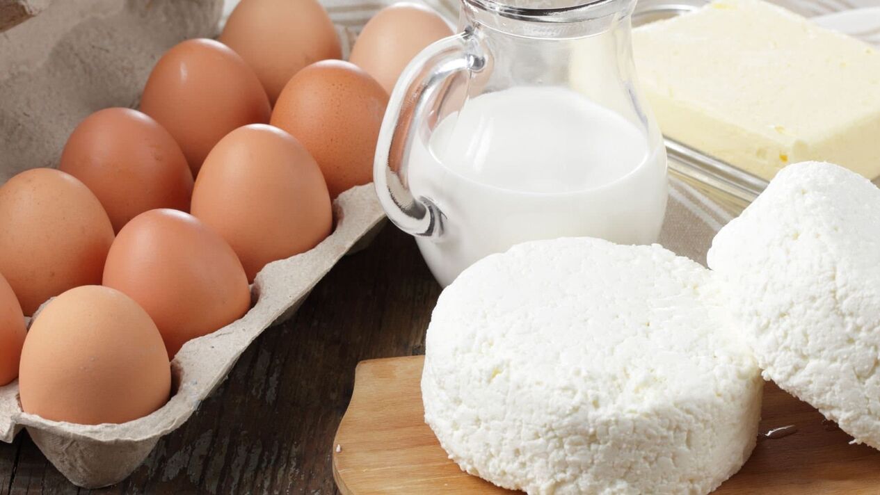 Eggs and dairy products for power