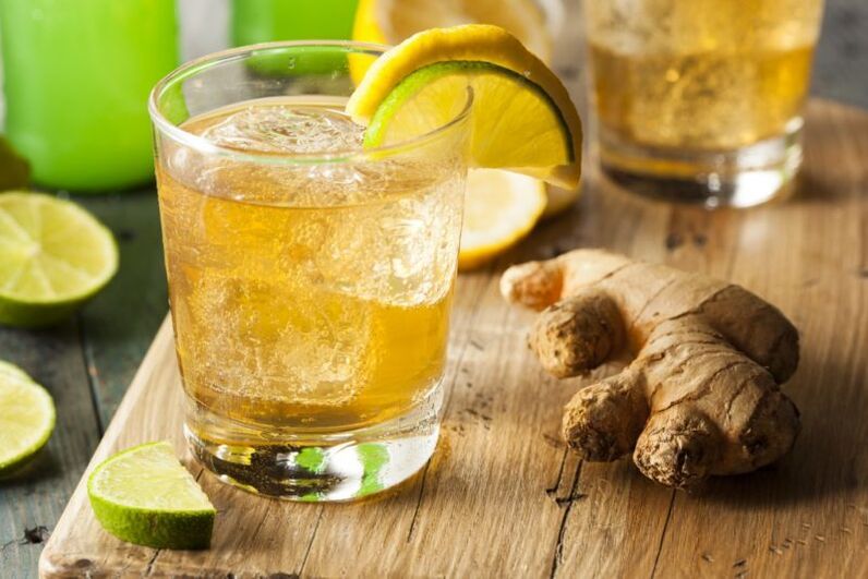 drink with ginger and lemon to increase potency